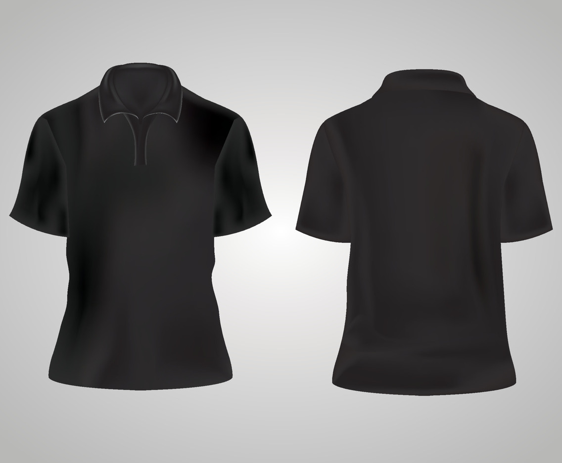 3D Polo Black Mock Up