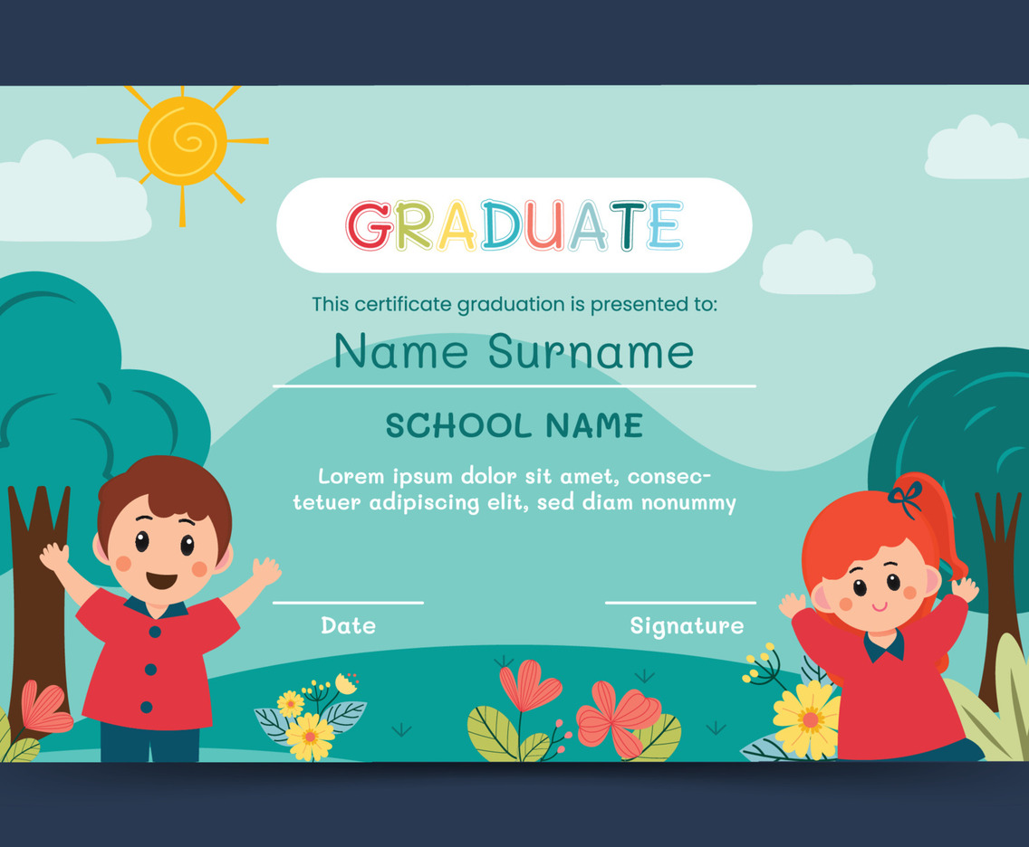 Graduation Kindergarten Certificate