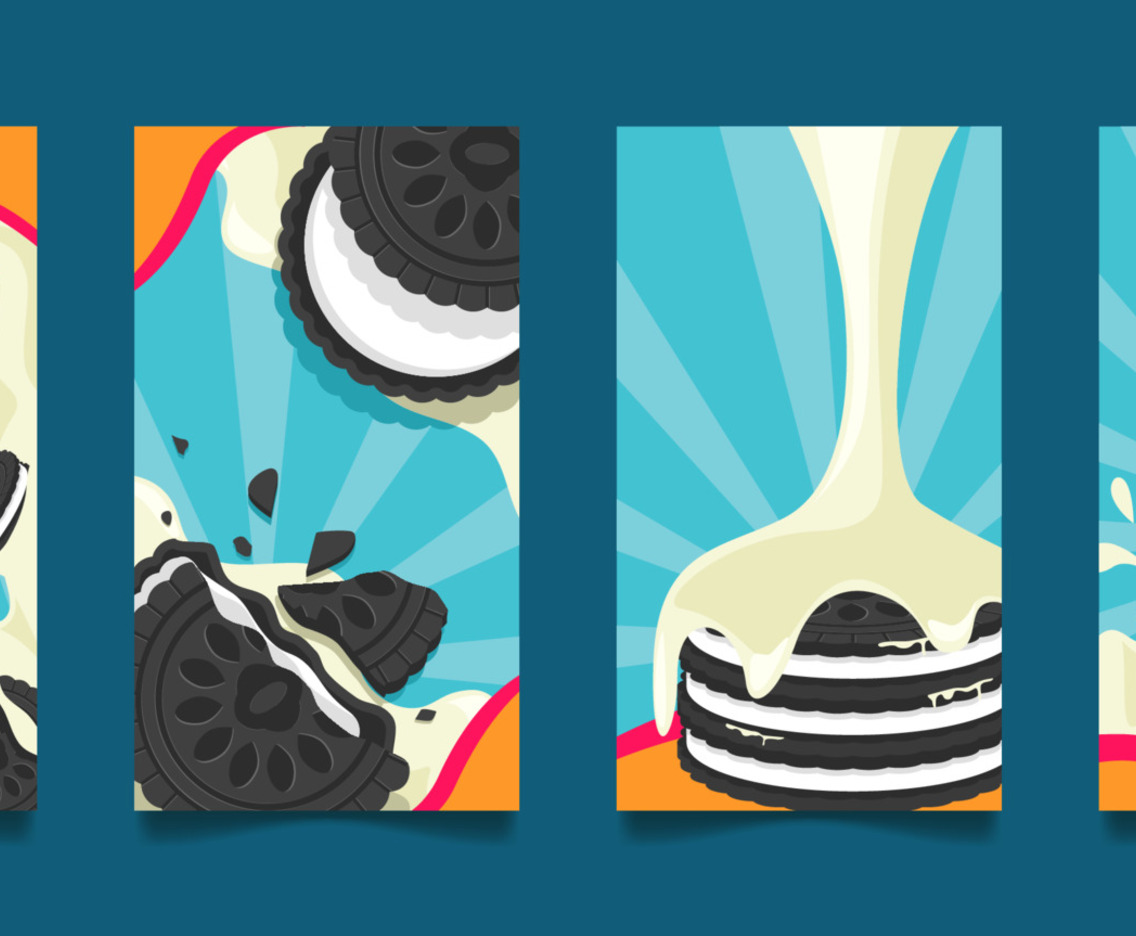 Set of Biscuit Social Media Story Banner Template