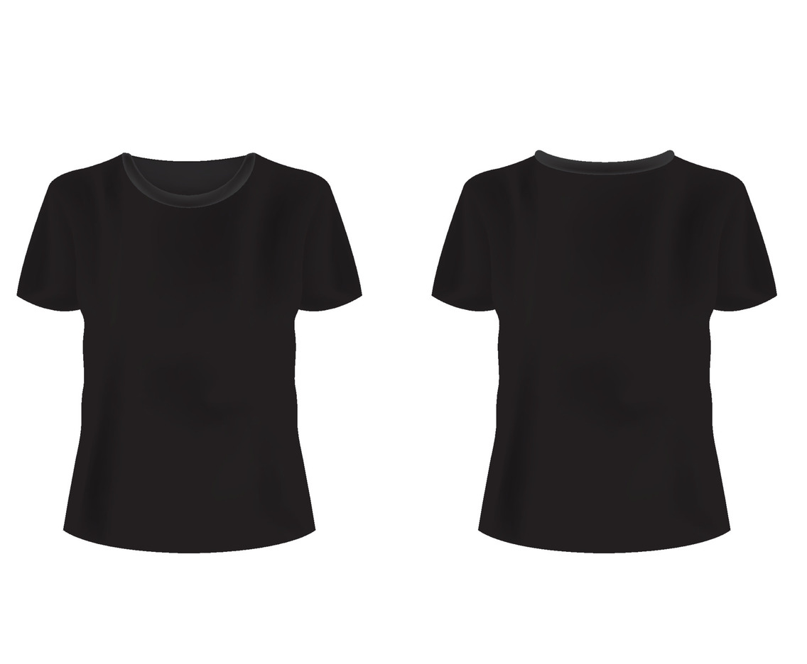 3D T-Shirt Black Mock Up