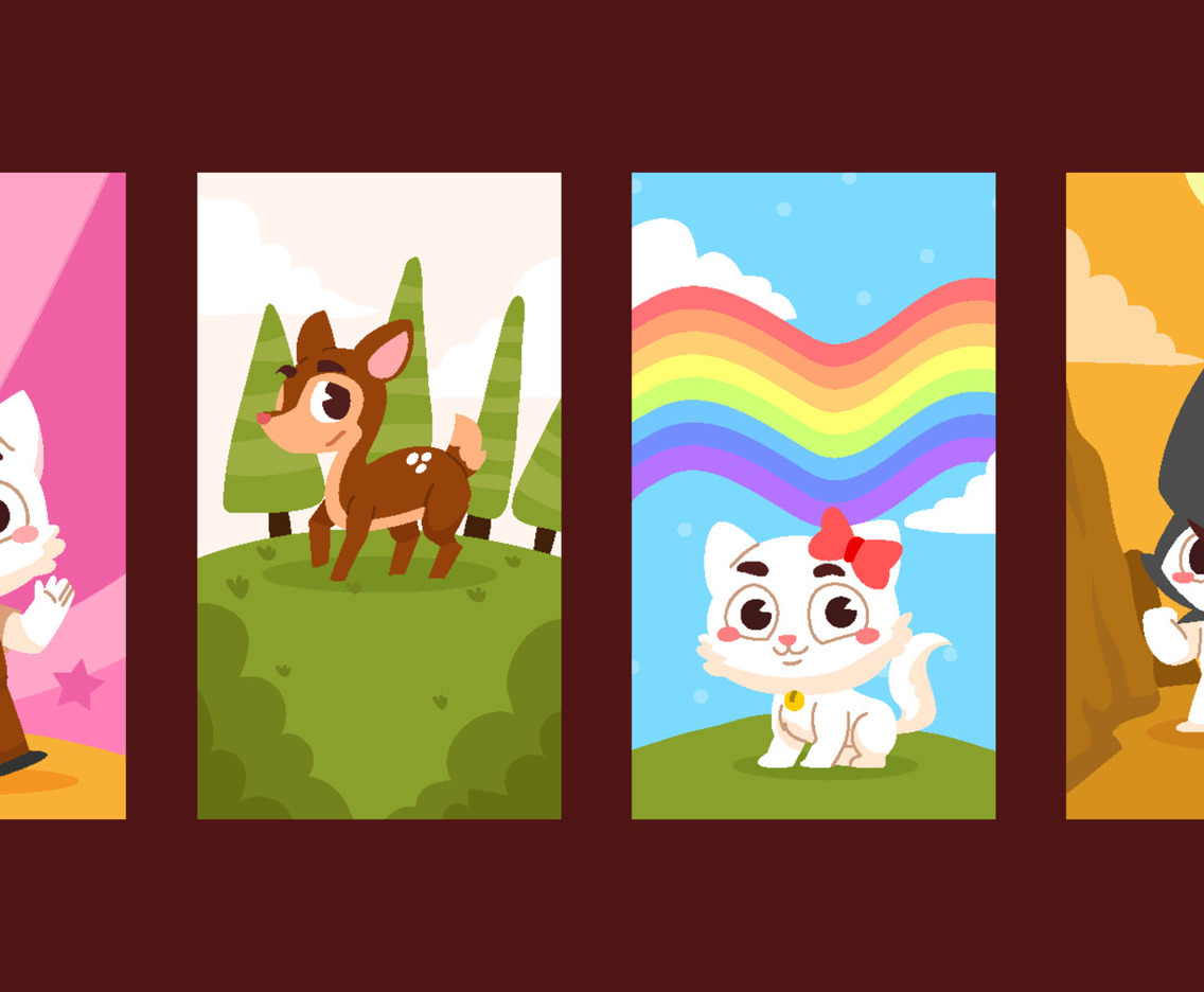 Kawaii Animal Character Social Media Story Template