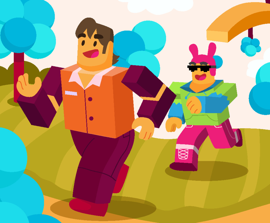 Cube Avatar Character Playing in Game Universe