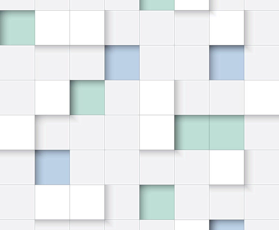 White Tiles and Green Blue Pastel Background