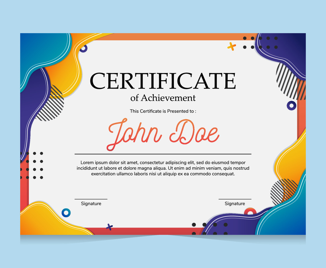 Awesome Abstract Certificate