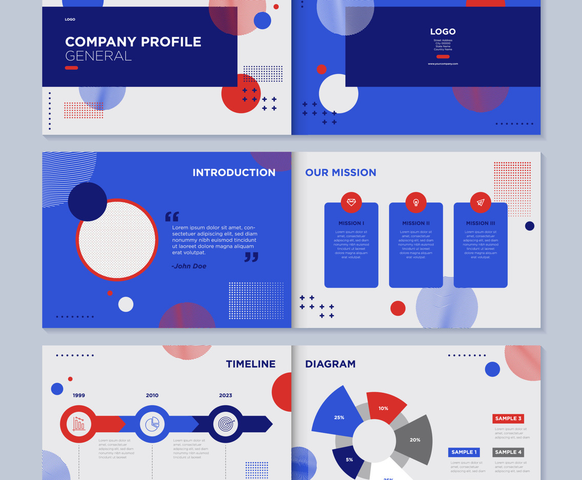 Generic Geometric Company Profile Template