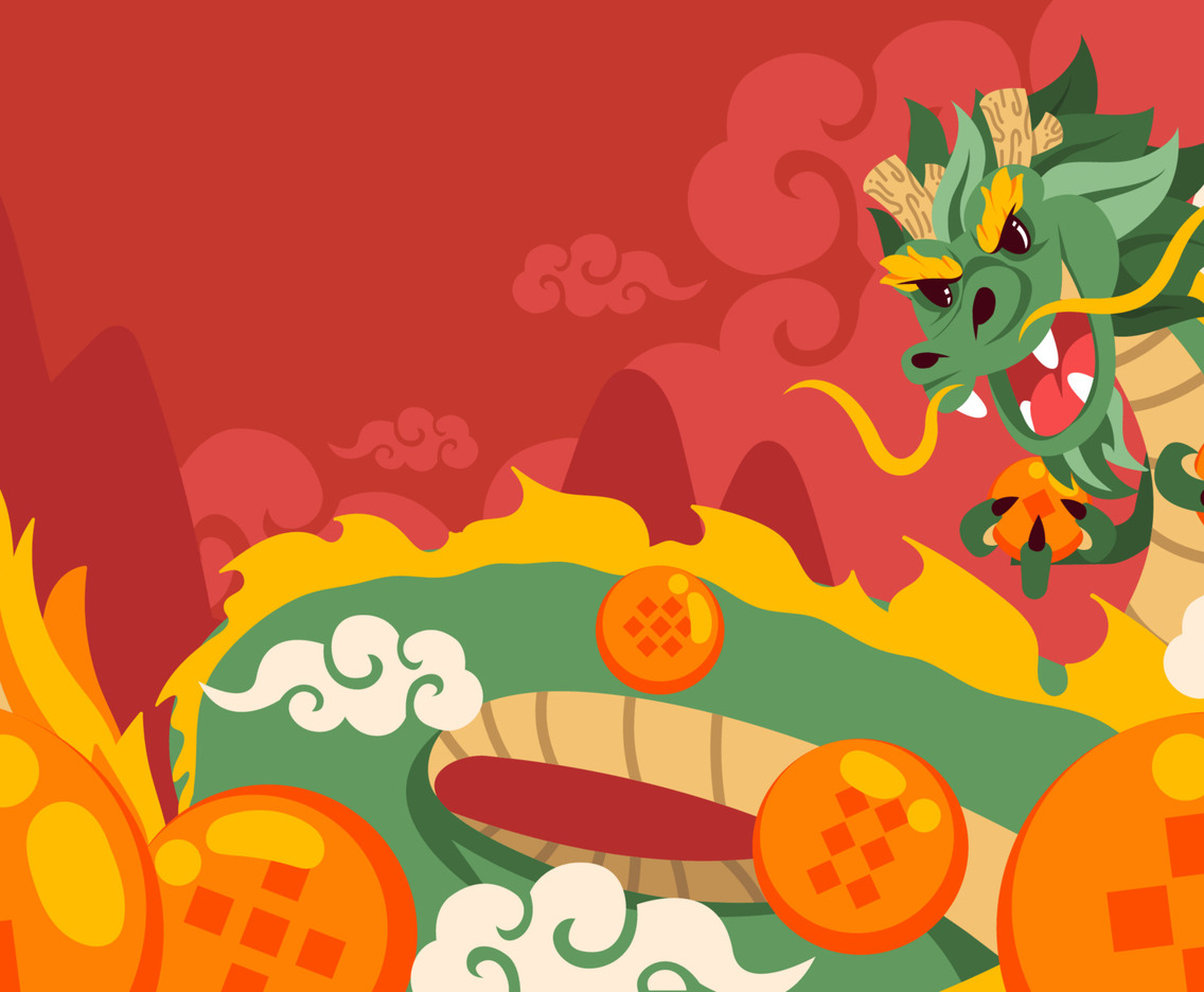 Dragon with Seven Magic Balls