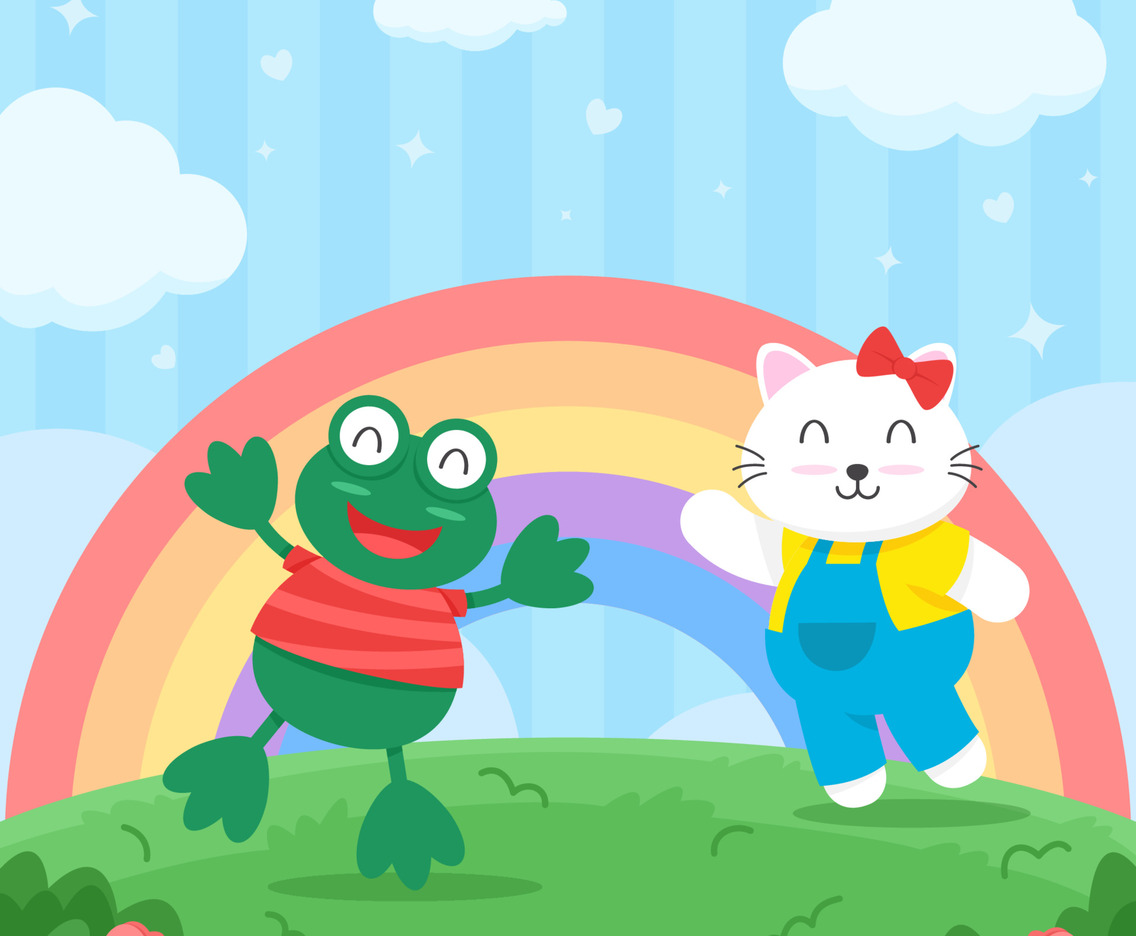 Cute Characters On The Park
