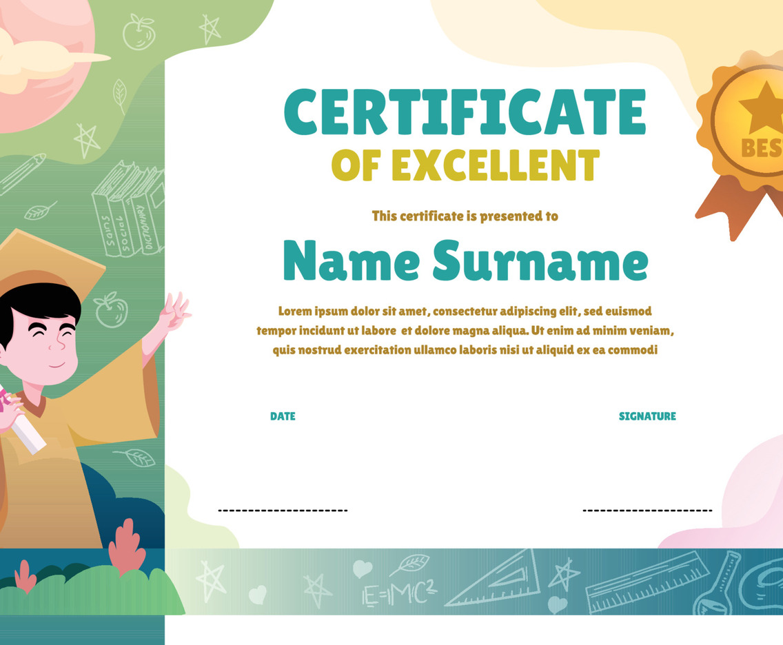 Children Graduation Certificate Template