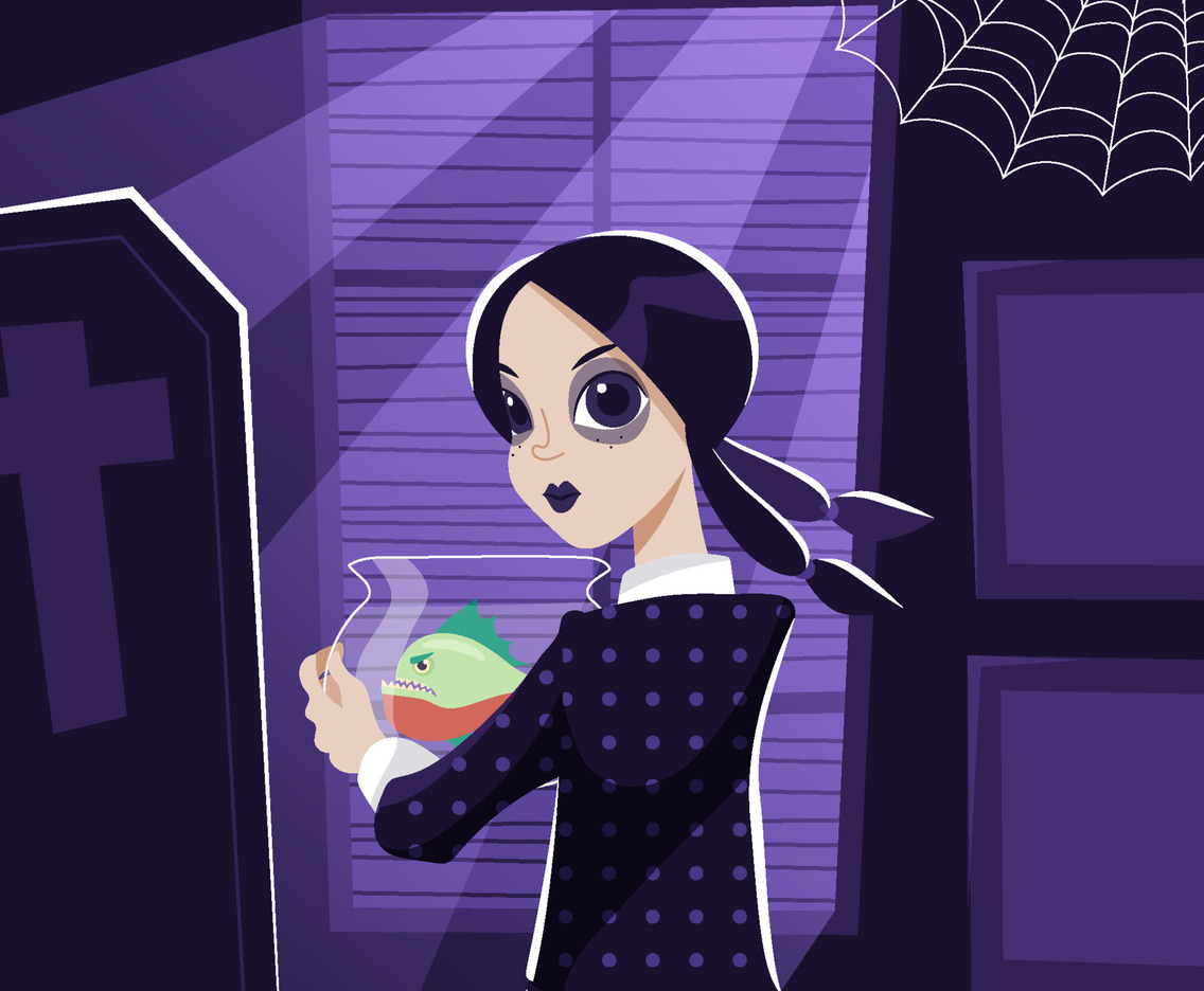 Gothic Girl and Her Pet