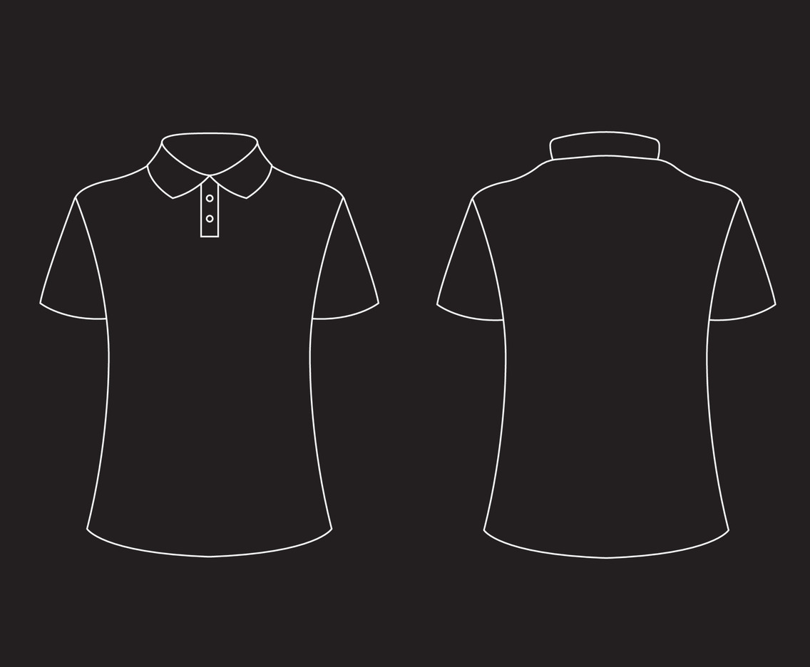 Outline Polo White Mock Up