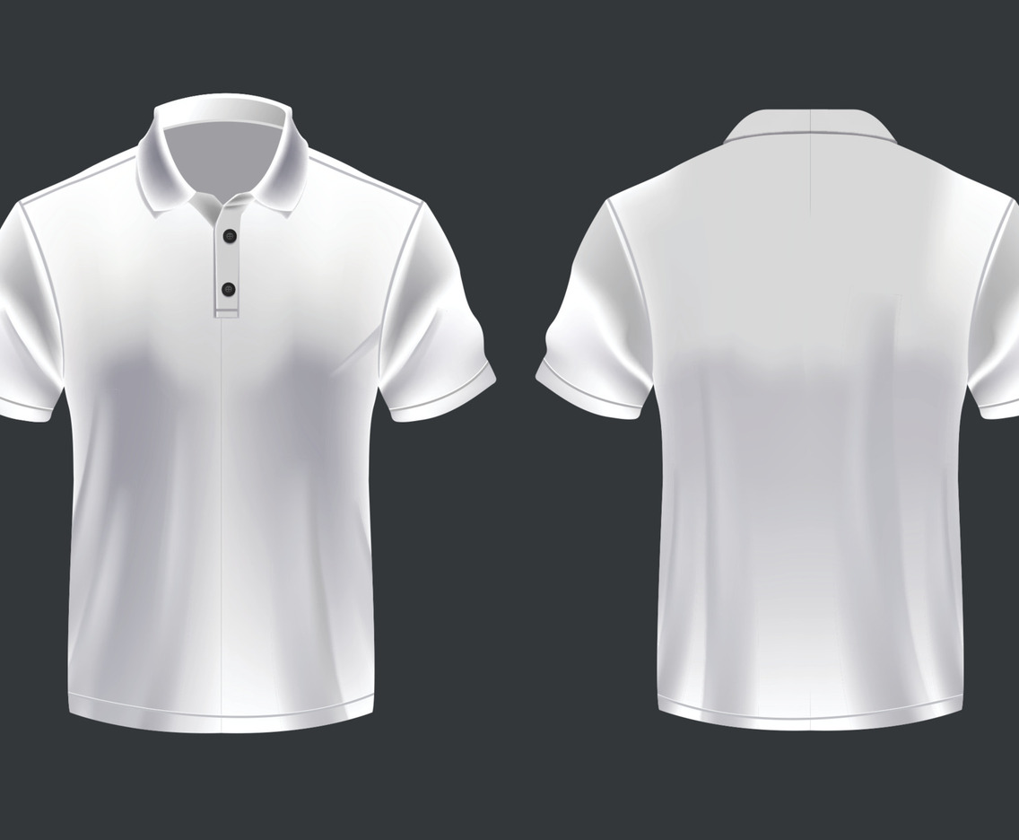 Simple 3d White Polo Shirt Template