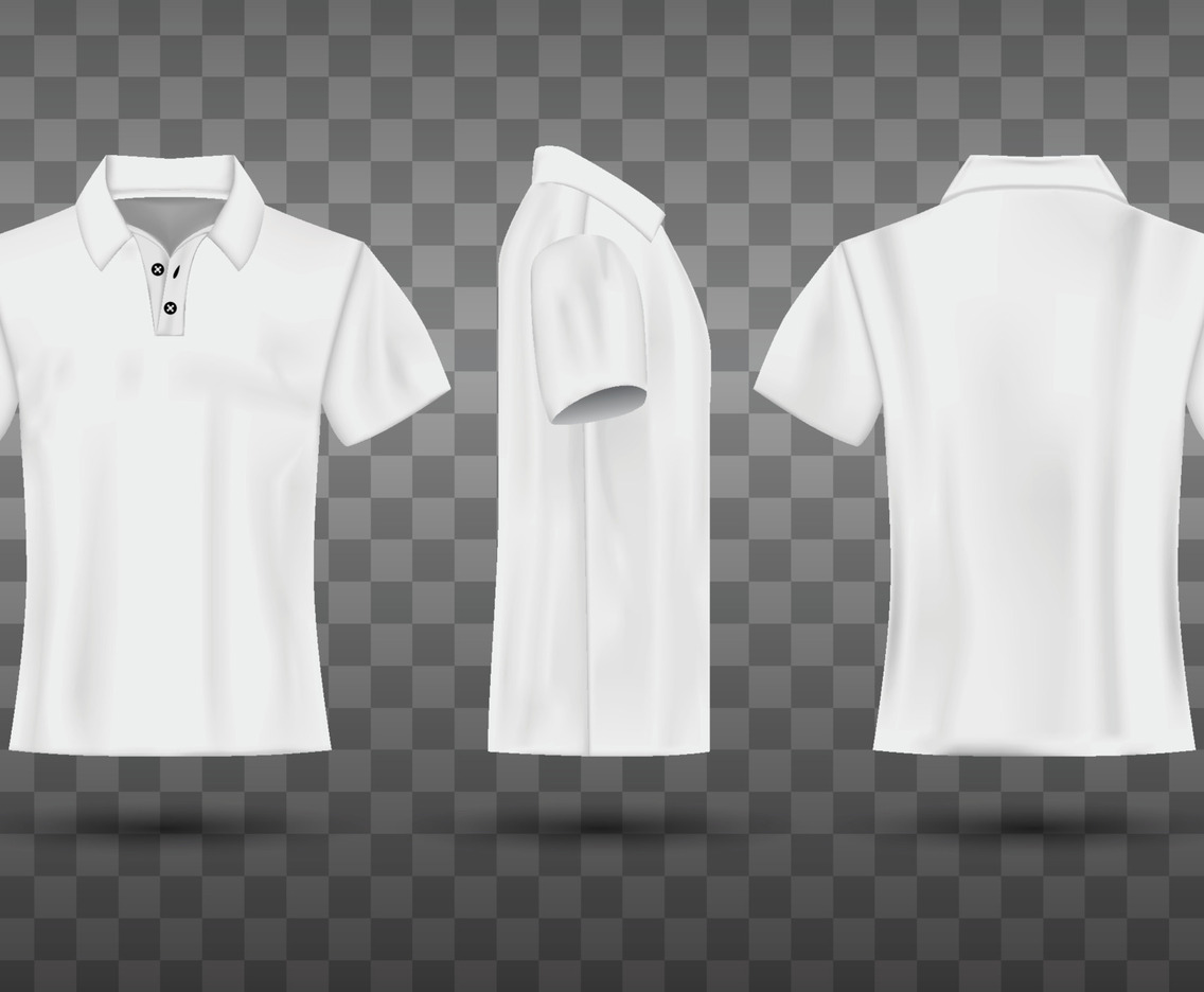 3D White Polo Shirt Mock Up