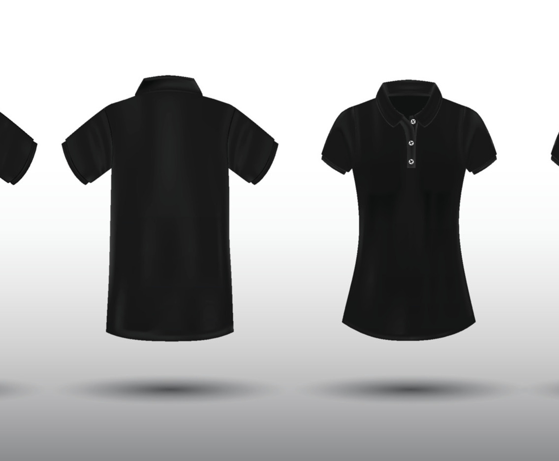 3D Black Polo Shirt Mock Up