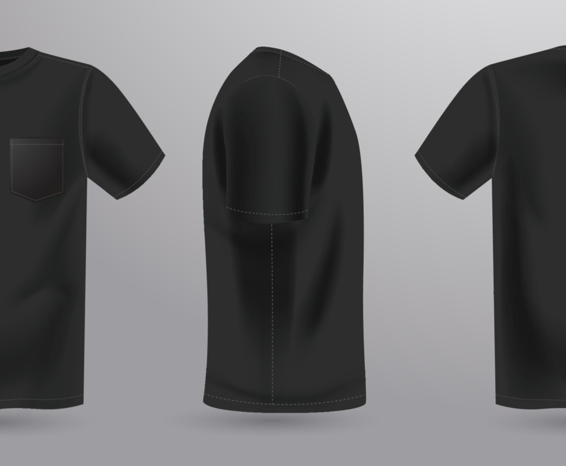 3D Black T Shirt Mock Up