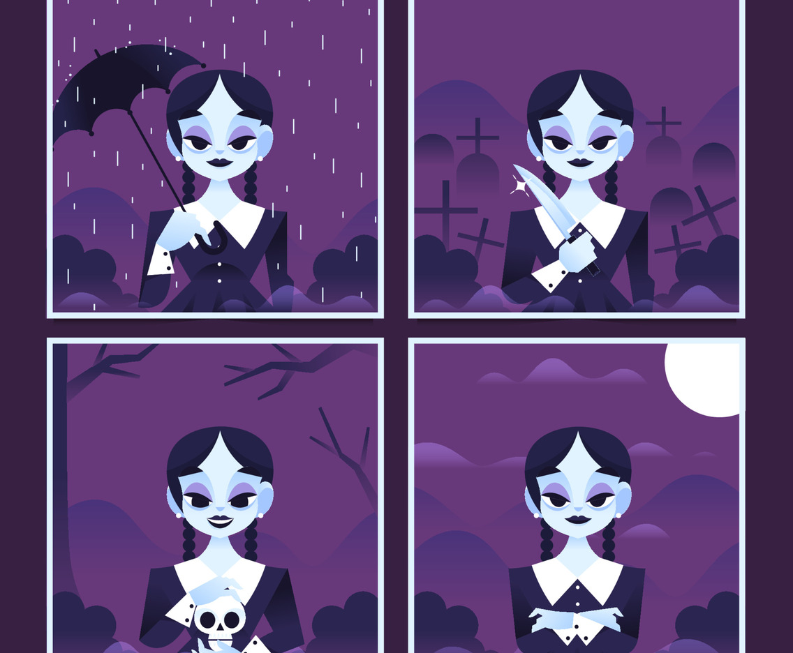 Horror Gothic Girl Social Media Template