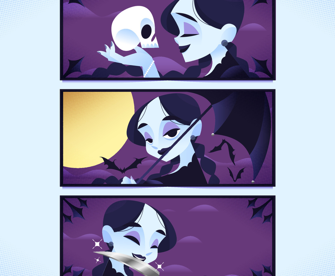 Scary Gothic Girl Banner Set