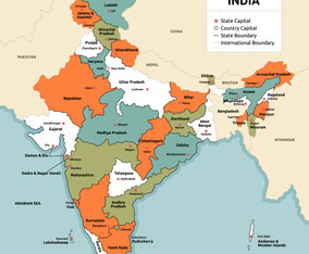 India Map With District Names Vector Art & Graphics | freevector.com