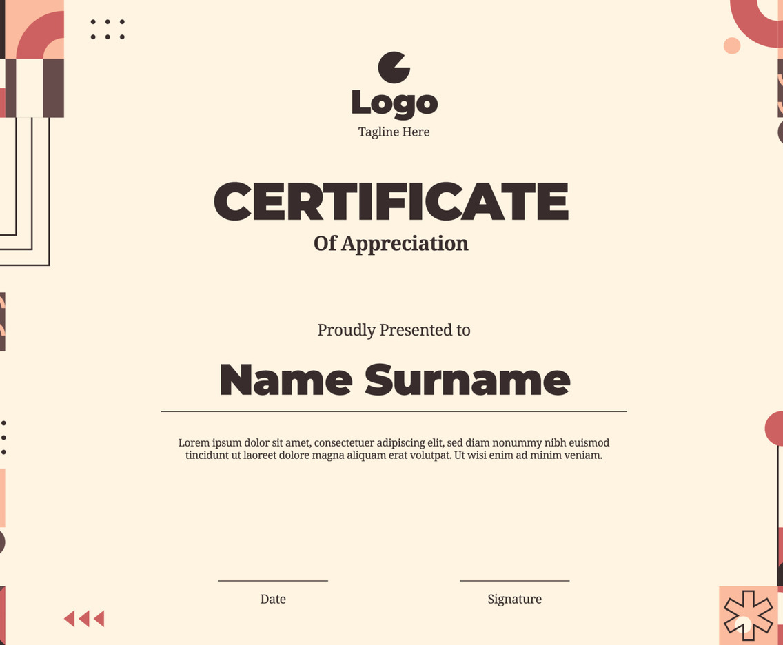 Creative Geometric Certificate