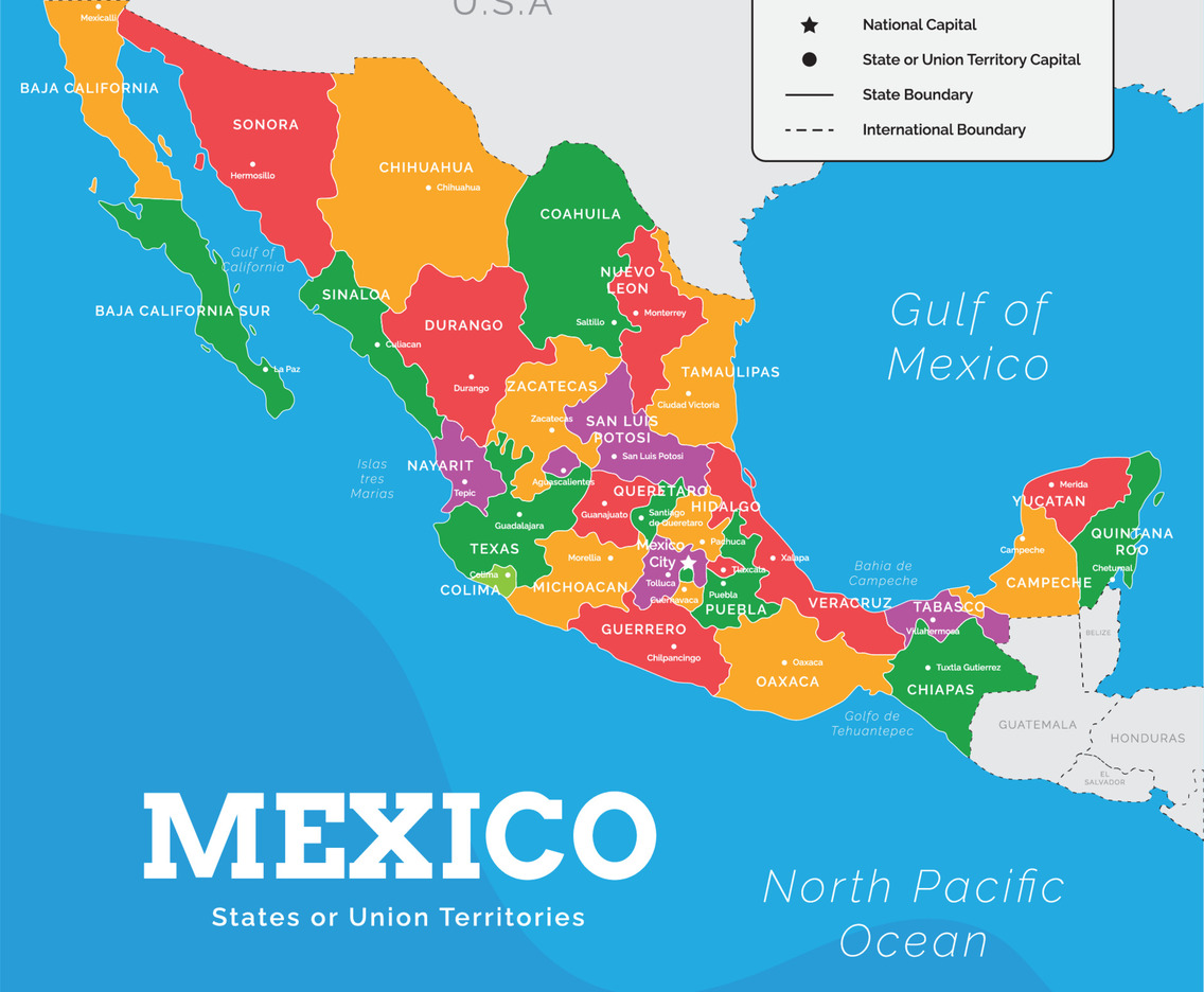 Mexico Country Map