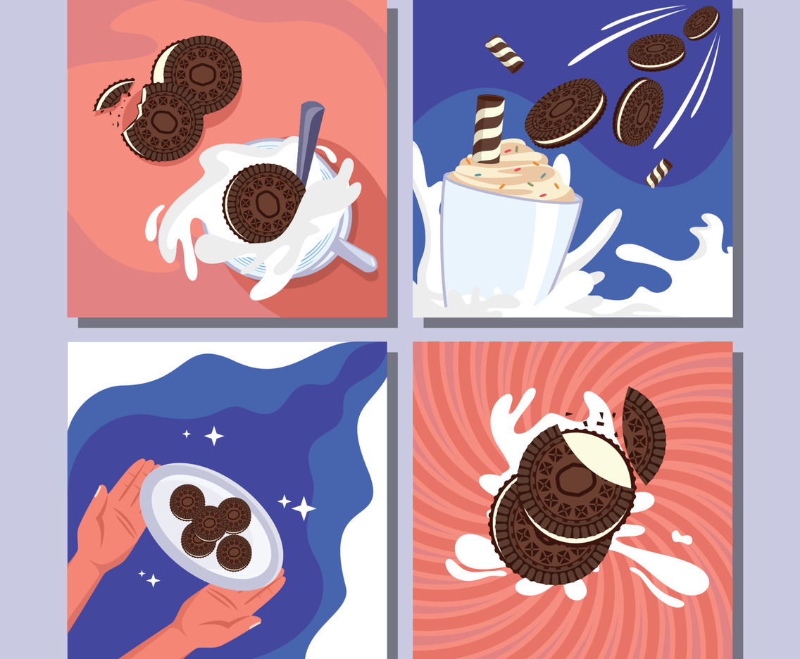 Collection of Delicious Chocolate Cake Social Media Templates
