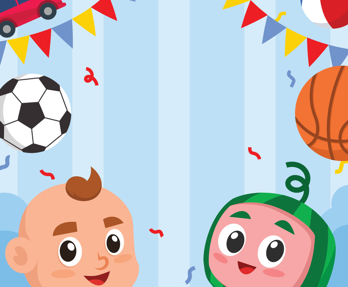 Little Baby And Watermelon Toy Background