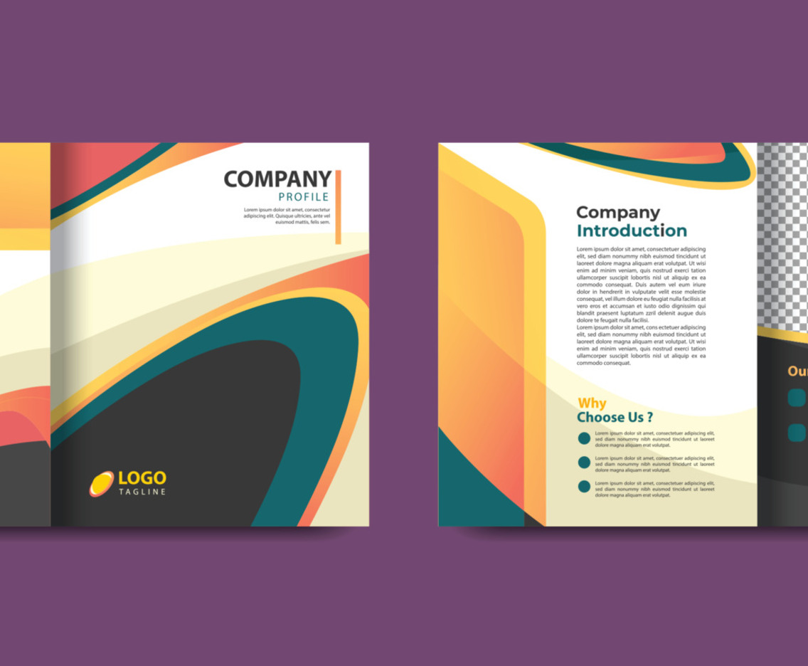 Colorful Black Gradient Creative Company Profile