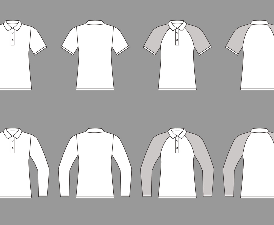 Man Outline Polo White T-shirt