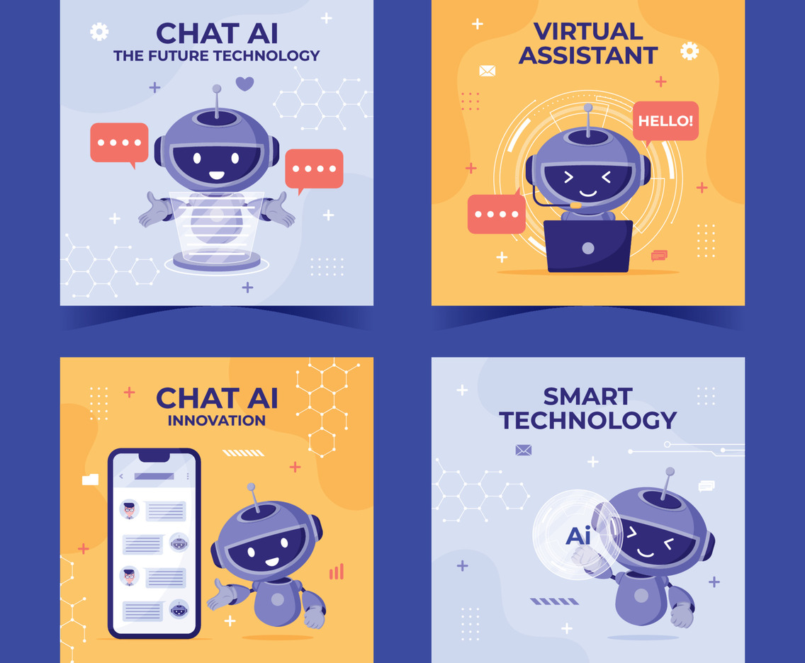 Chat AI Bot Social Media Post Template