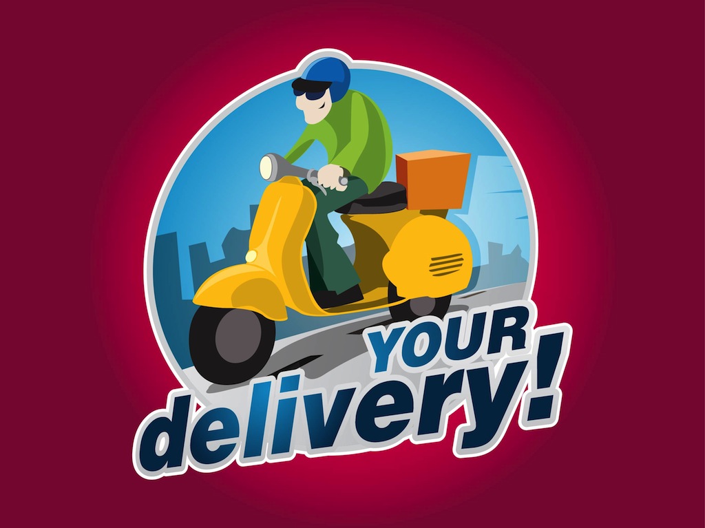 Food delivery icon simple style Royalty Free Vector Image