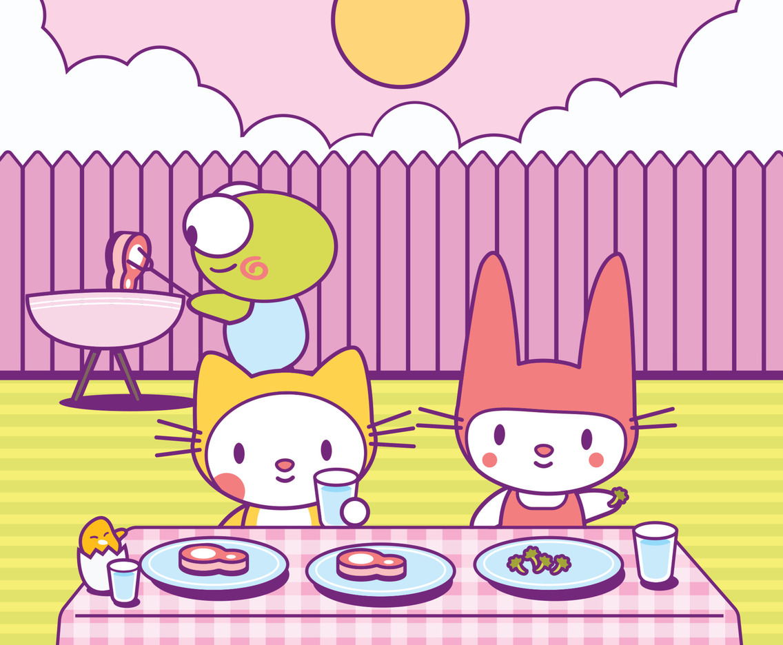 Cute Animal Characters Are Partying In The Backyard