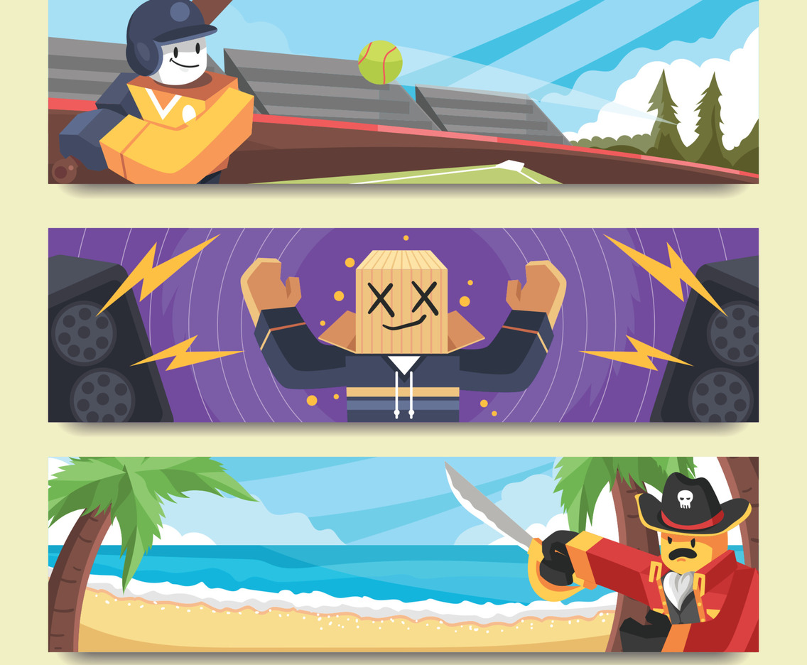 Cube Character Banner Set