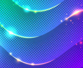 Abstract Purple Background With Halftone Wave