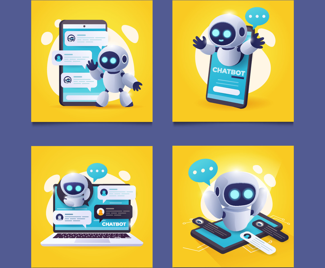 Set of Chatbot Social Media Post