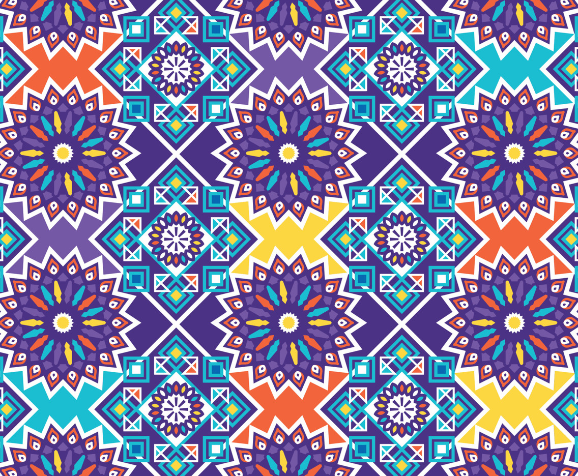 Colorful Eslimi Pattern Background