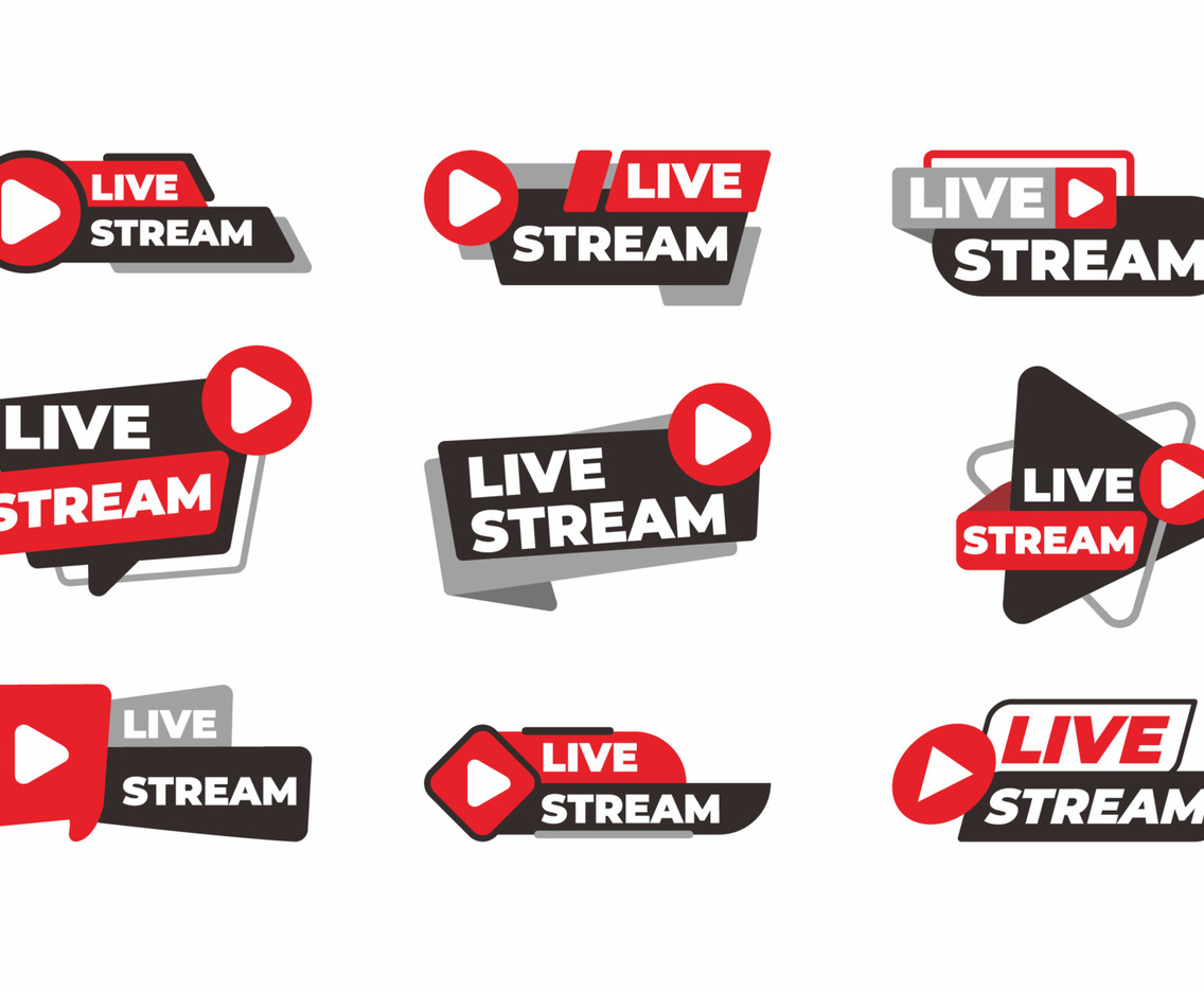 General Live Streaming Badge Logo Collection