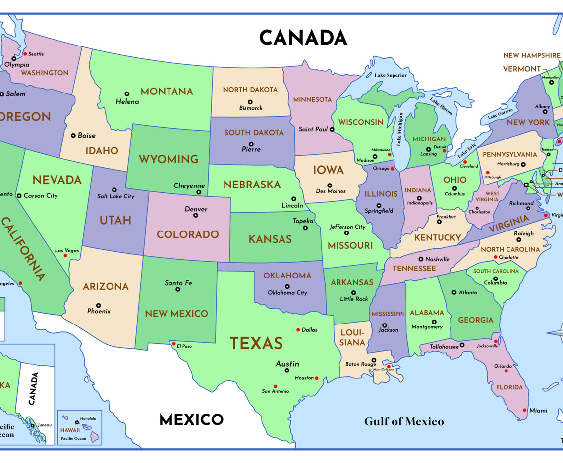 USA Country Map