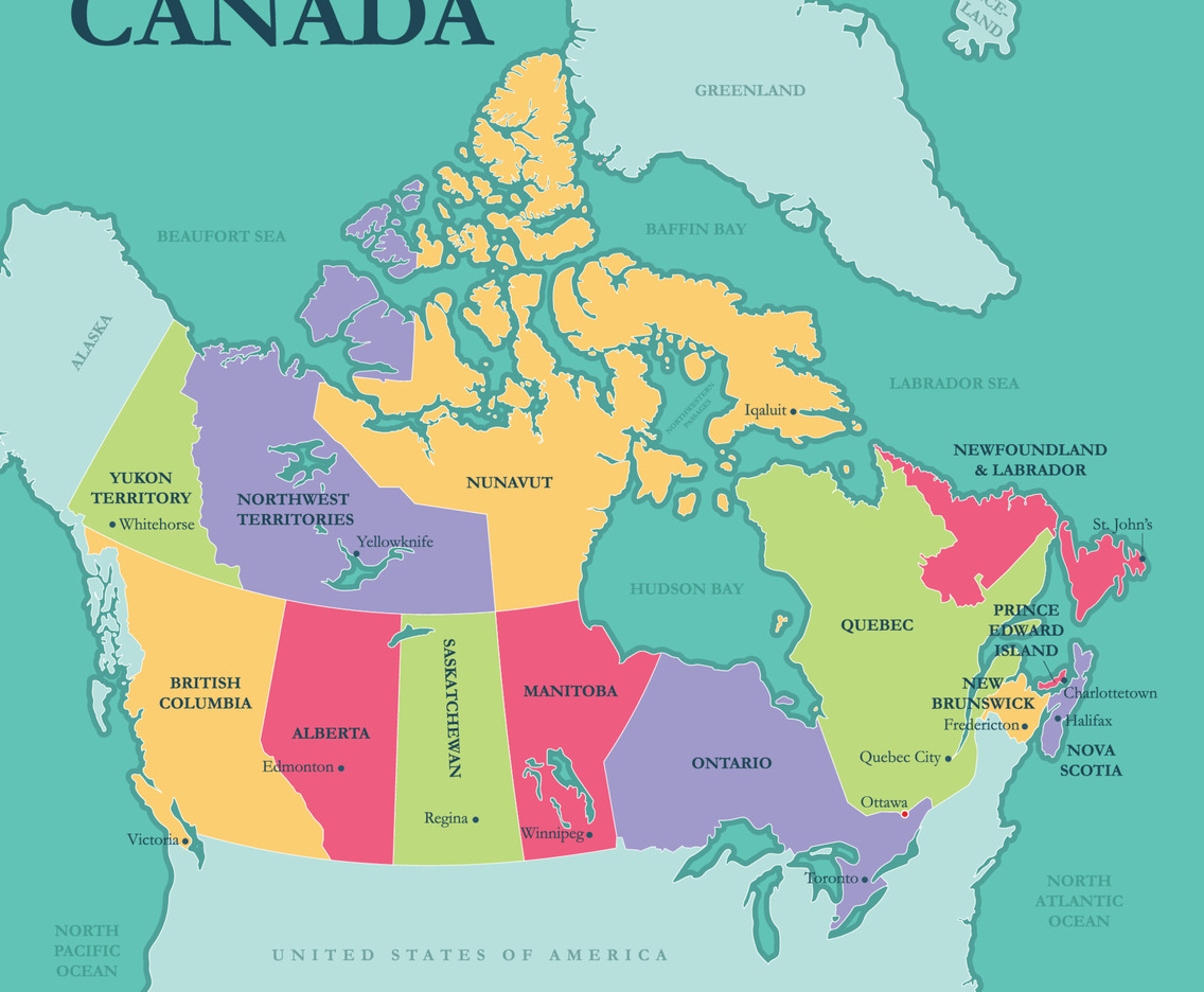 Canada States and Capitals