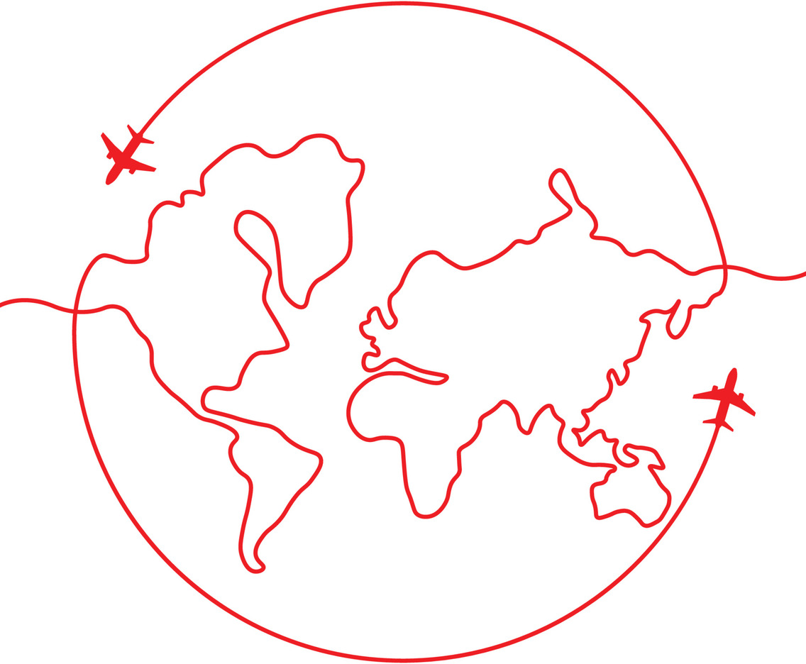 One Stroke Word Map with Two Airplane
