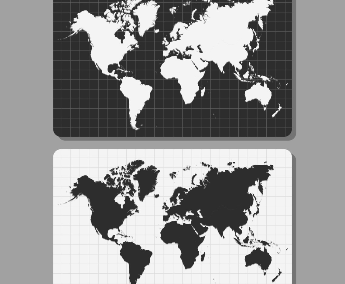 Black and White World Map Background Concept