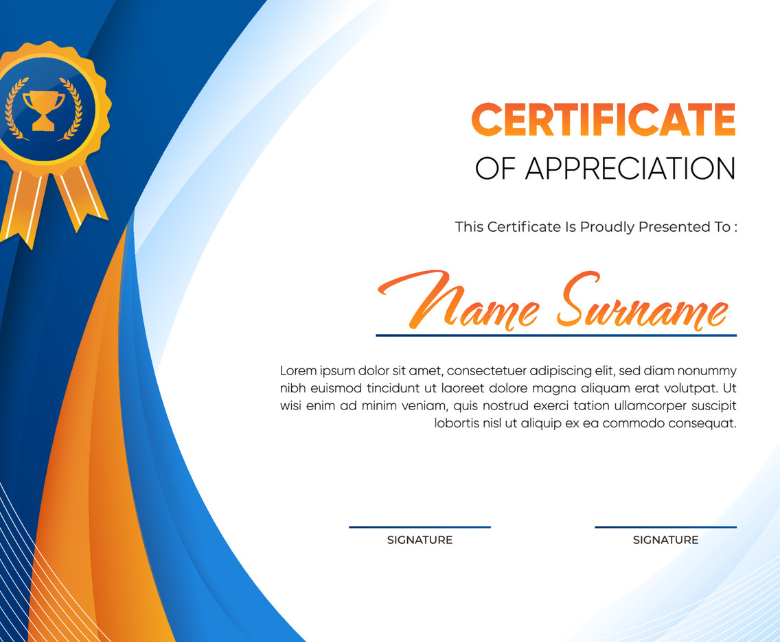 Certificate Template for School or University Education