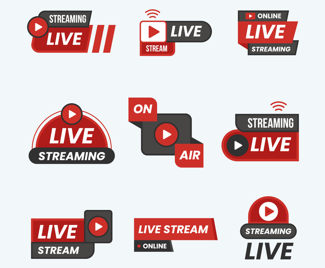 Live Streaming Badge Set