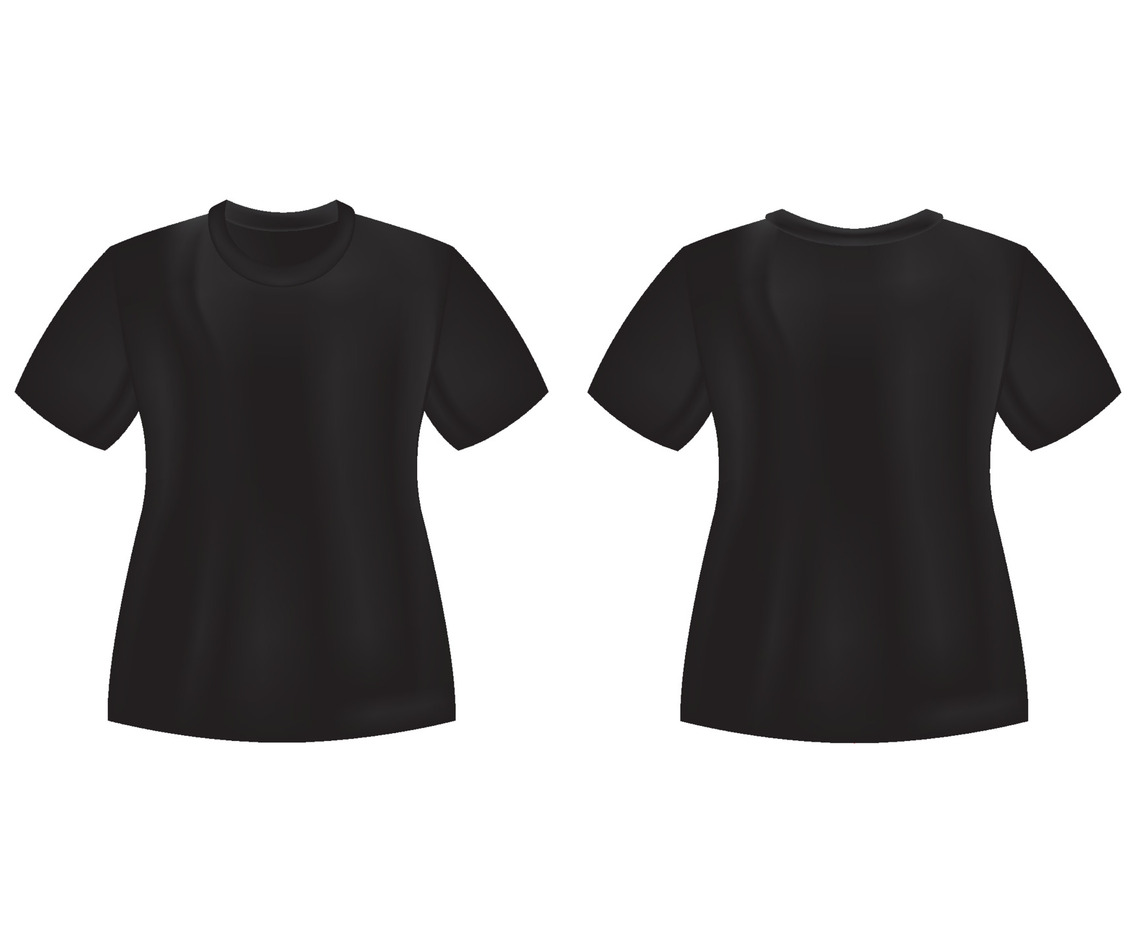 T-Shirt 3D Black Mock Up