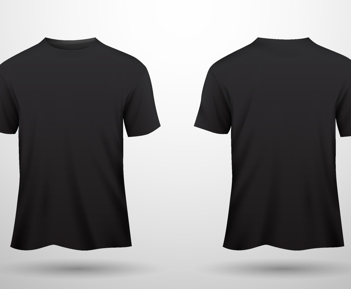 3D T-Shirt Black Mockup