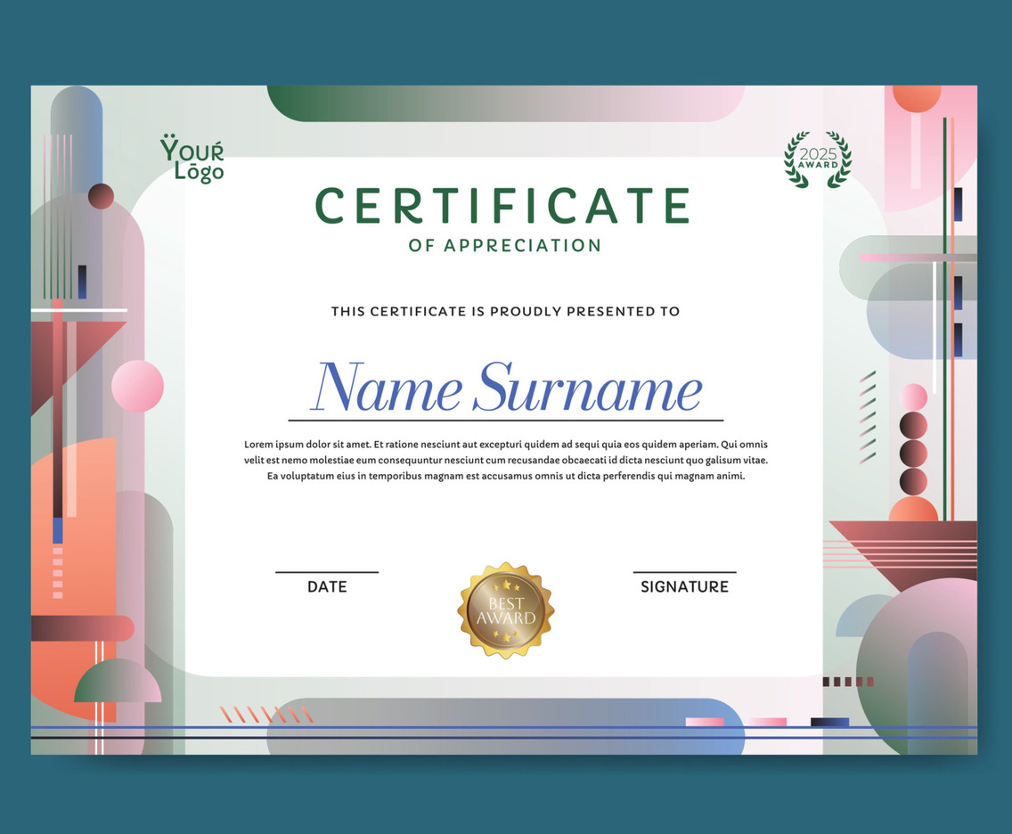 Creative Certificate of Appreciation Background