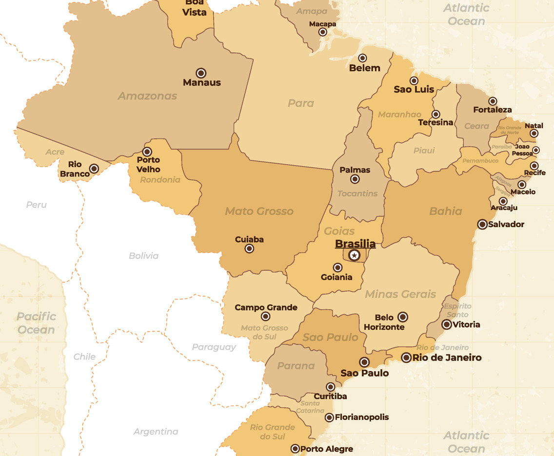 Brazil Country Map
