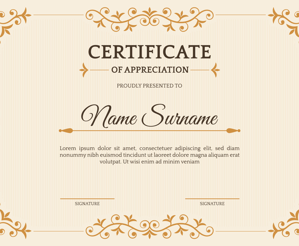 Classic Vintage Certificate Template