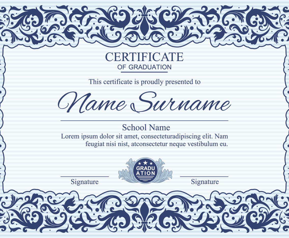 Classic Victorian Frame Certificate Template