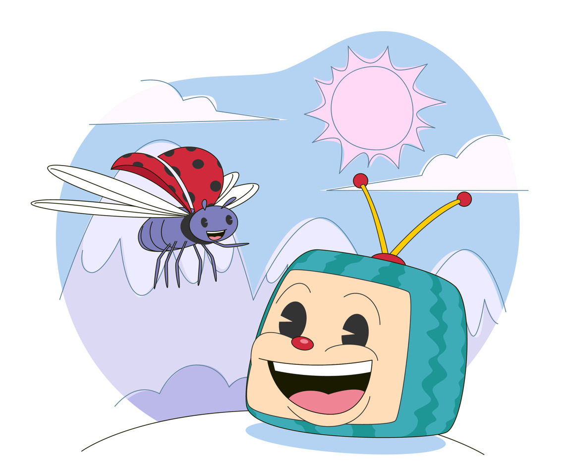 Cute Magical Character Play with a Talking Ladybug