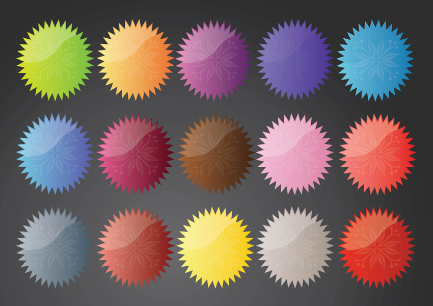 Flower Star Buttons
