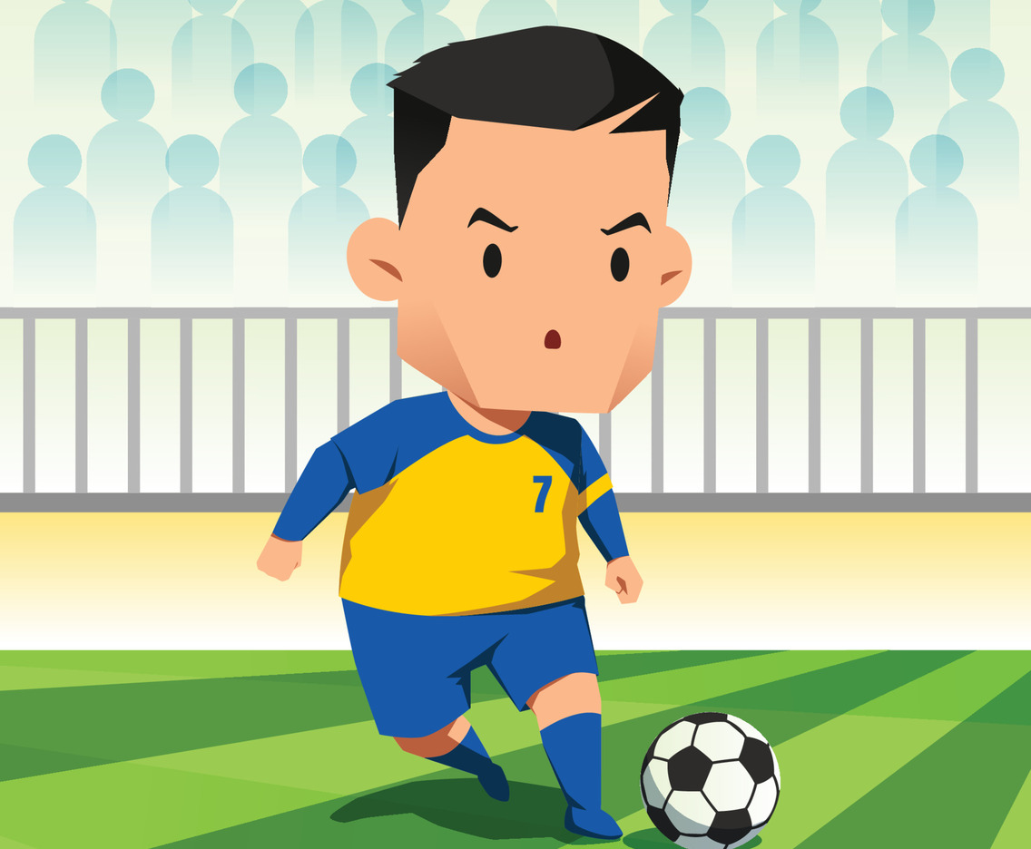 Great Football Striker Athlete Concept
